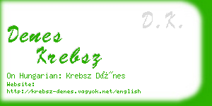 denes krebsz business card